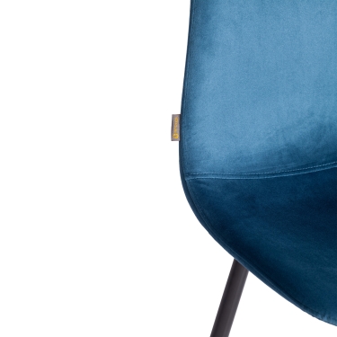 Стул Tetchair BREEZE mod. 4724 велюр / металл, Blue синий HLR63 / черный