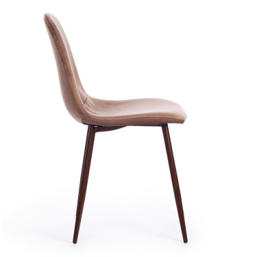 Стул Tetchair BREEZE mod. 4724 велюр / металл, Brown коричневый HLR11 / орех