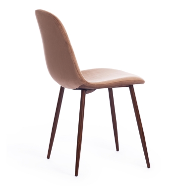 Стул Tetchair BREEZE mod. 4724 велюр / металл, Brown коричневый HLR11 / орех