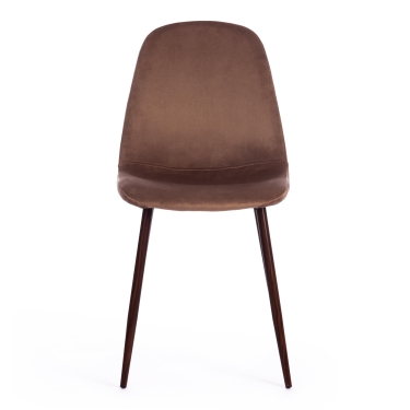Стул Tetchair BREEZE mod. 4724 велюр / металл, Brown коричневый HLR11 / орех