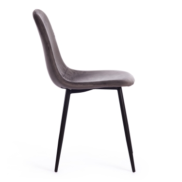Стул Tetchair BREEZE mod. 4724 Велюр/металл, Dark grey (темно-серый) HLR24 / черный