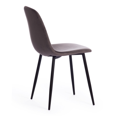 Стул Tetchair BREEZE mod. 4724 Велюр/металл, Dark grey (темно-серый) HLR24 / черный