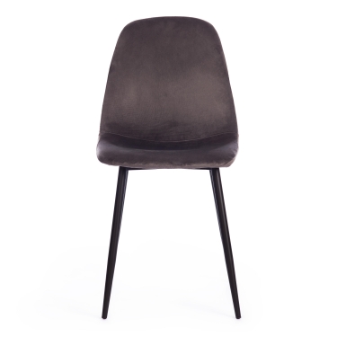 Стул Tetchair BREEZE mod. 4724 Велюр/металл, Dark grey (темно-серый) HLR24 / черный