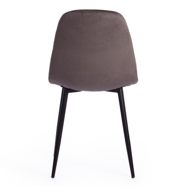 Стул Tetchair BREEZE mod. 4724 Велюр/металл, Dark grey (темно-серый) HLR24 / черный