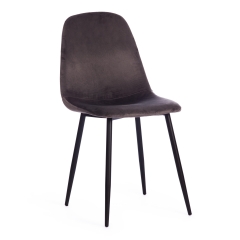 Стул Tetchair BREEZE mod. 4724 Велюр/металл, Dark grey (темно-серый) HLR24 / черный