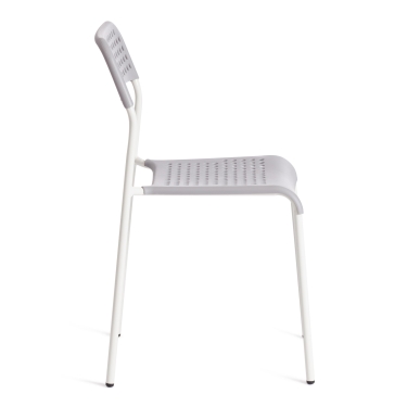 Стул Tetchair ADDE mod. C-049 металл/пластик, Grey серый /White белый