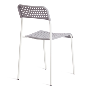 Стул Tetchair ADDE mod. C-049 металл/пластик, Grey серый /White белый