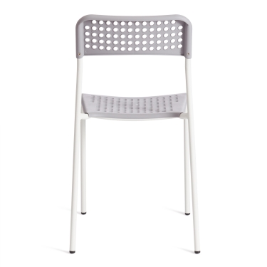 Стул Tetchair ADDE mod. C-049 металл/пластик, Grey серый /White белый