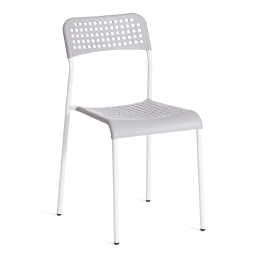 Стул Tetchair ADDE mod. C-049 металл/пластик, Grey серый /White белый