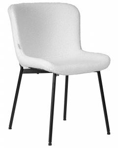 Стул обеденный DOBRIN MILO* черные ножки, белый букле UF992-01