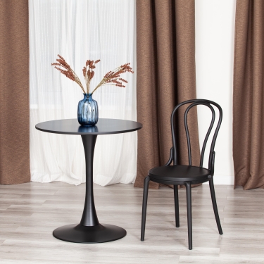Стол Tetchair TULIP mod. 46 Металл / МДФ, Black черный, D70