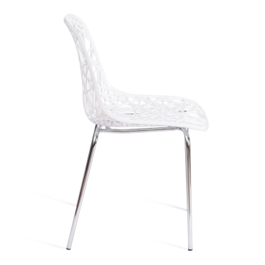 Стул CRISPY mod. 61 металл, пластик, 44 x 56.5 x 80 см, White белый 11954/хром