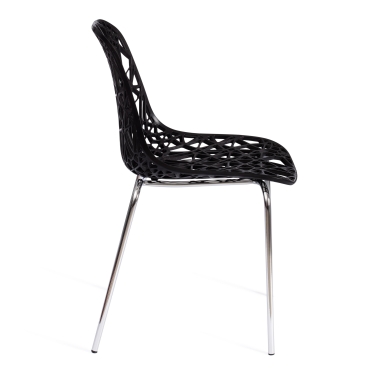 Стул CRISPY mod. 61 металл, пластик, 44 x 56.5 x 80 см, Black черный 05/хром