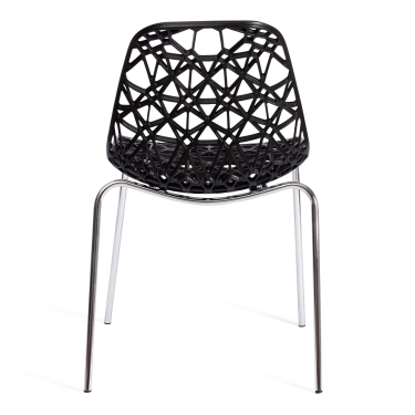 Стул CRISPY mod. 61 металл, пластик, 44 x 56.5 x 80 см, Black черный 05/хром