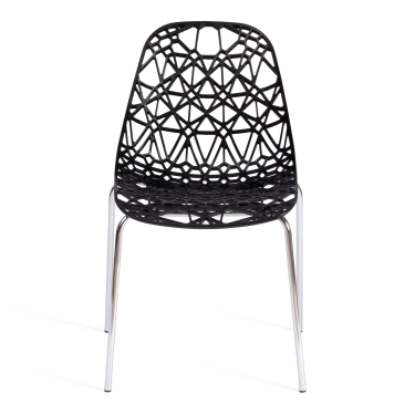 Стул CRISPY mod. 61 металл, пластик, 44 x 56.5 x 80 см, Black черный 05/хром