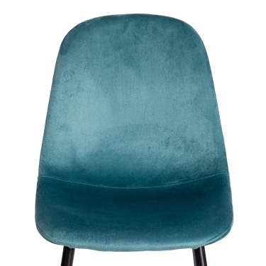 Стул Tetchair BREEZE mod. 4724 Велюр / металл, Torquoise (бирюзовый ) HLR60 / черный