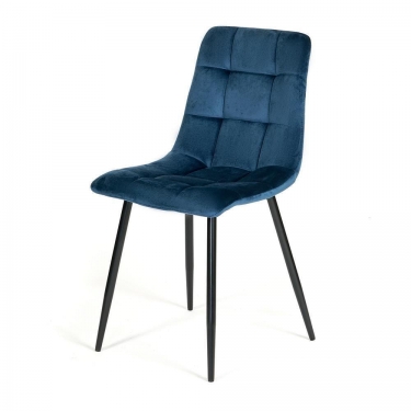 Стул CHILLY mod. 7094 металл/вельвет, 45 х 55 х 87,5 см, синий/черный, G062-48