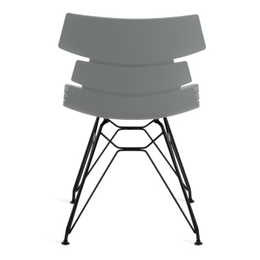Стул HANSEN mod. 622N пластик/металл, 51х47х80 см, высота до сиденья 45 см, серый/черный