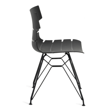 Стул HANSEN mod. 622N пластик/металл, 51х47х80 см, высота до сиденья 45 см, черный/черный