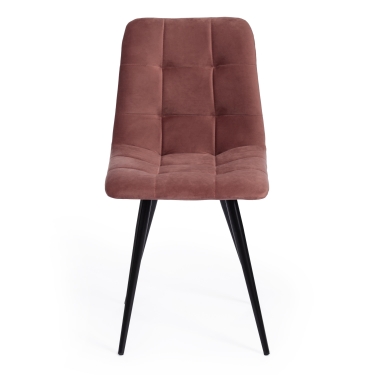 Стул Tetchair CHILLY mod. 7095-1 ткань/металл, 45x53х88 см, высота до сиденья 50 см, коралловый barkhat 15 /черный