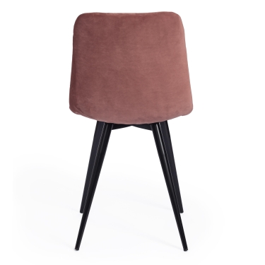 Стул CHILLY mod. 7095-1 ткань/металл, 45x53х88 см, высота до сиденья 50 см, коричневый barkhat 12/черный