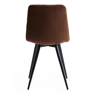 Стул CHILLY X mod. 7096-1 ткань/металл, 45x53х88 см, высота до сиденья 50 см, коричневый barkhat 12/черный