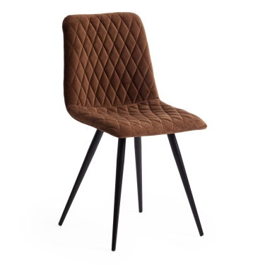 Стул CHILLY X mod. 7096-1 ткань/металл, 45x53х88 см, высота до сиденья 50 см, коричневый barkhat 12/черный