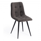 Стул CHILLY X mod. 7096-1 ткань/металл, 45x53х88 см, высота до сиденья 50 см, темно-серый barkhat 14/черный