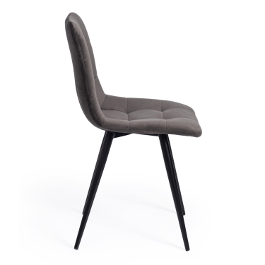Стул CHILLY X mod. 7096-1 ткань/металл, 45x53х88 см, высота до сиденья 50 см, темно-серый barkhat 14/черный