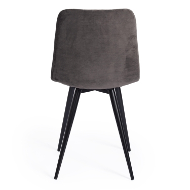 Стул CHILLY X mod. 7096-1 ткань/металл, 45x53х88 см, высота до сиденья 50 см, темно-серый barkhat 14/черный