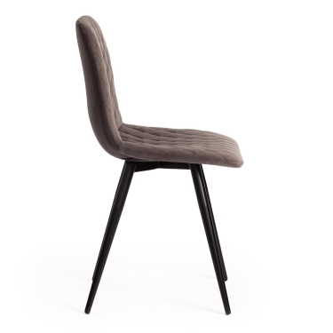 Стул CHILLY X mod. 7096-1 ткань/металл, 45x53х88 см, высота до сиденья 50 см, темно-серый barkhat 14/черный