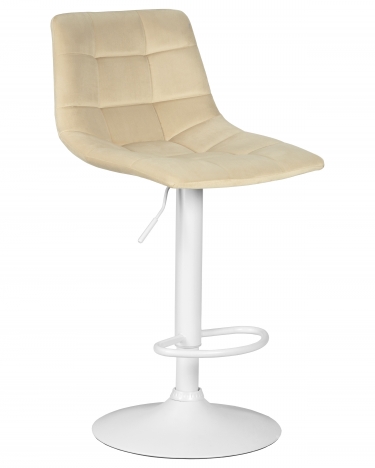 Стул барный DOBRIN TAILOR WHITE* бежевый велюр MJ9-10