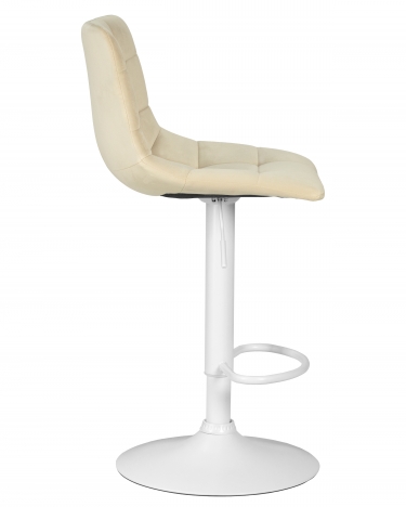 Стул барный DOBRIN TAILOR WHITE* бежевый велюр MJ9-10