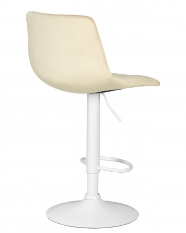 Стул барный DOBRIN TAILOR WHITE* бежевый велюр MJ9-10