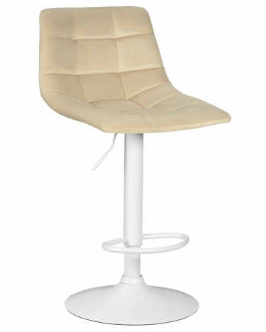 Стул барный DOBRIN TAILOR WHITE* бежевый велюр MJ9-10