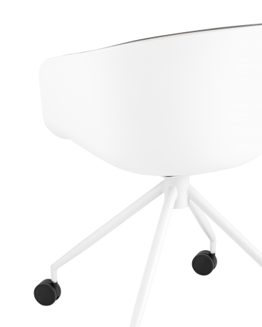 Кресло офисное Stool group Libra, пластик белый, рогожка серый