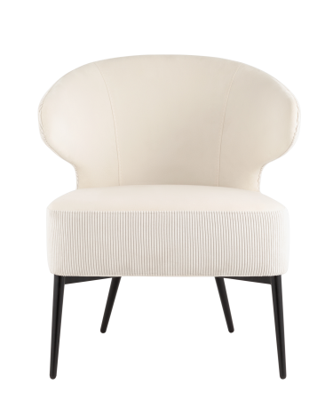 Кресло лаунж Stool group Royal Stripes велюр молочный
