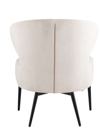 Кресло лаунж Stool group Royal Stripes велюр молочный