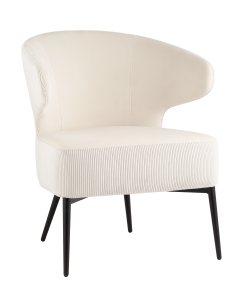 Кресло лаунж Stool group Royal Stripes велюр молочный