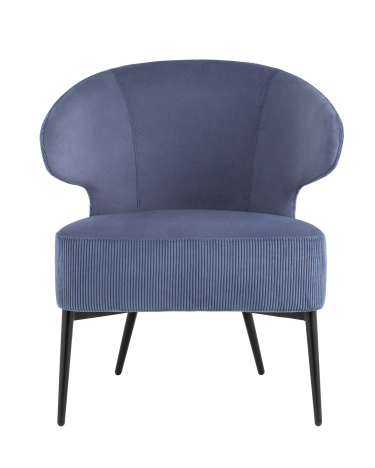 Кресло лаунж Stool group Royal Stripes велюр синий