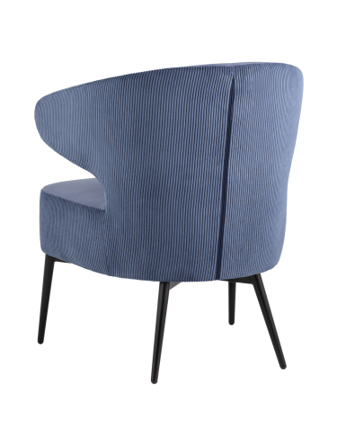 Кресло лаунж Stool group Royal Stripes велюр синий