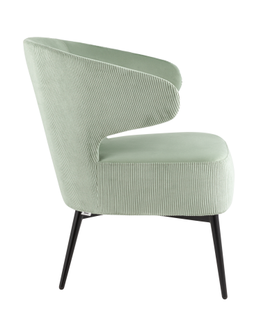 Кресло лаунж Stool group Royal Stripes велюр фисташковый