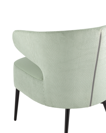 Кресло лаунж Stool group Royal Stripes велюр фисташковый