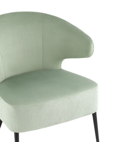 Кресло лаунж Stool group Royal Stripes велюр фисташковый