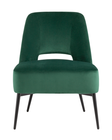 Кресло лаунж Stool group Бостон велюр зеленый