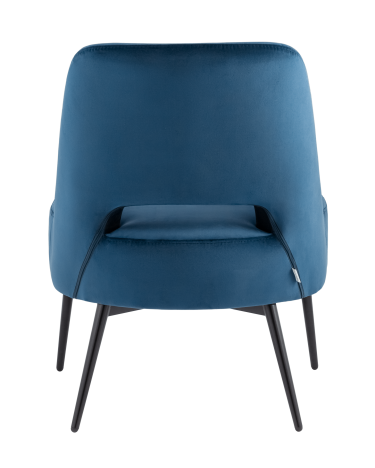 Кресло лаунж Stool group Бостон велюр синий