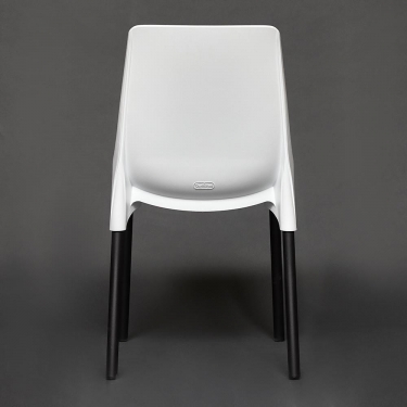 Стул Tetchair GENIUS mod 75 металл/пластик, белый/черные ножки