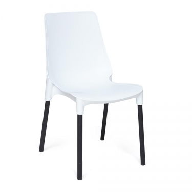 Стул Tetchair GENIUS mod 75 металл/пластик, белый/черные ножки