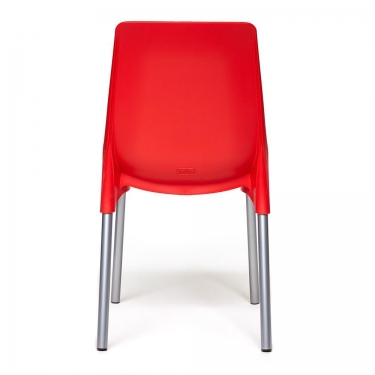 Стул Tetchair GENIUS mod 75 металл/пластик, красный/ножки хром