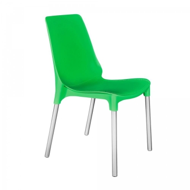 Стул Tetchair GENIUS mod 75 металл/пластик, зеленый/ножки хром